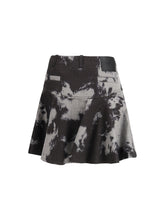 FENDI 40 denim miniskirt with animalier motif
