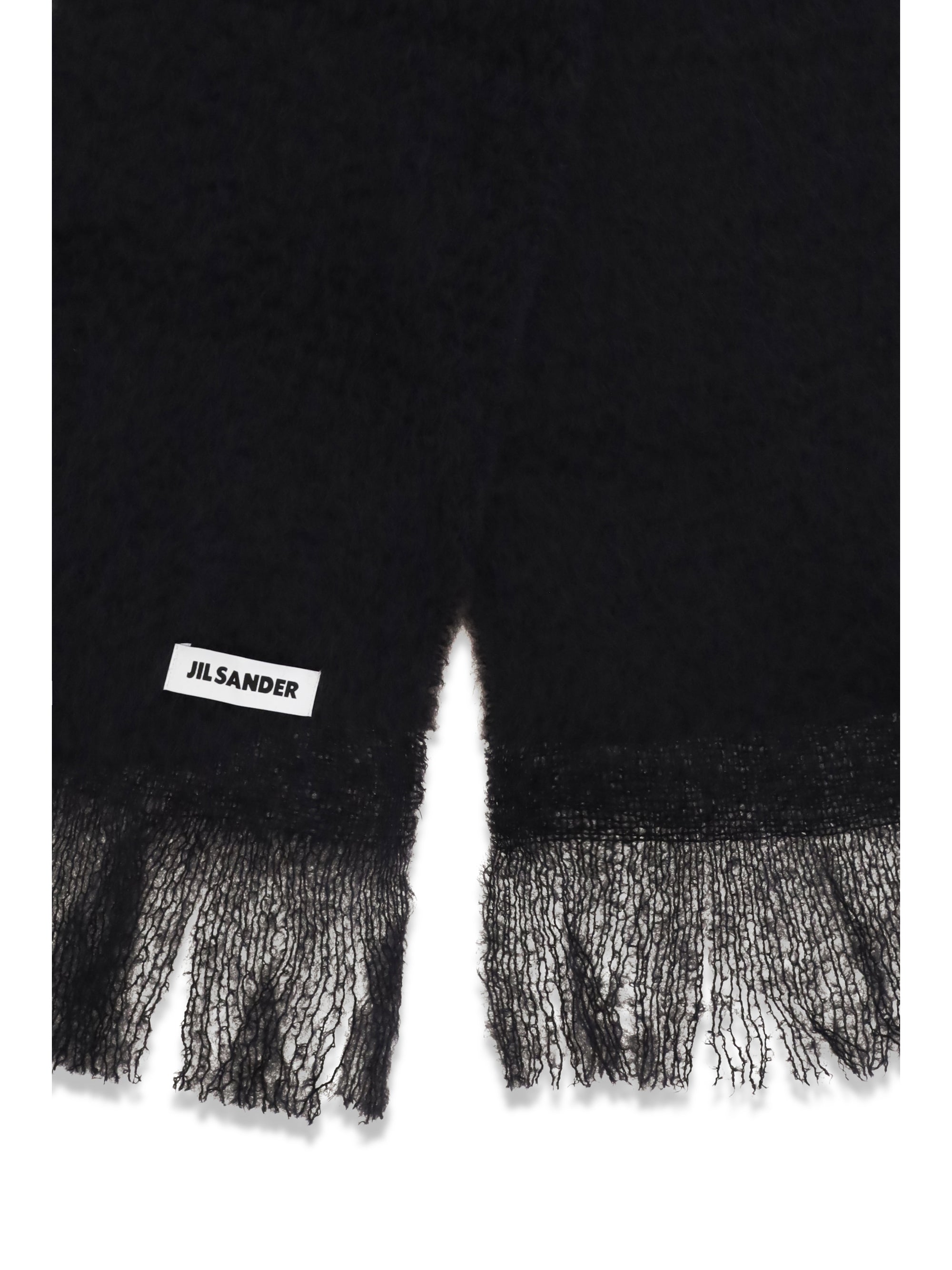 wool scarf with logo