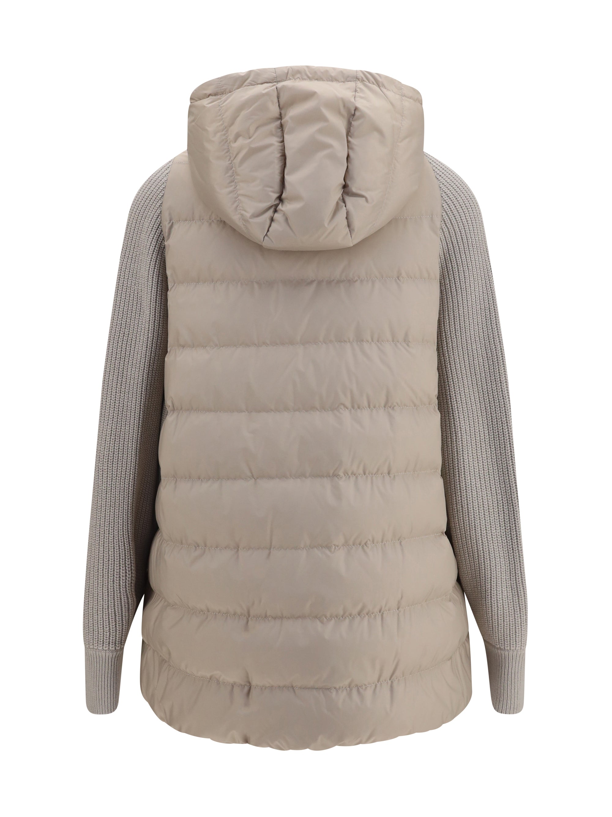 long monili chain puffer jacket