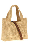 font tote mini raffia shopping bag