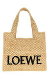 font tote mini raffia shopping bag