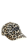 leopard-print cotton canvas cap