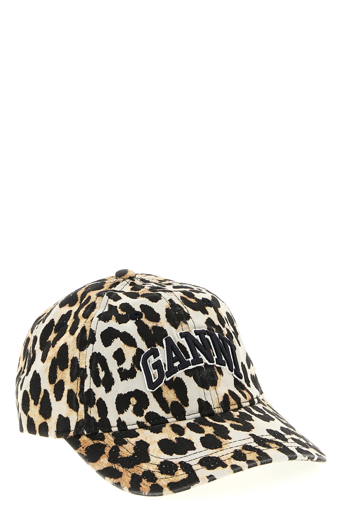leopard-print cotton canvas cap