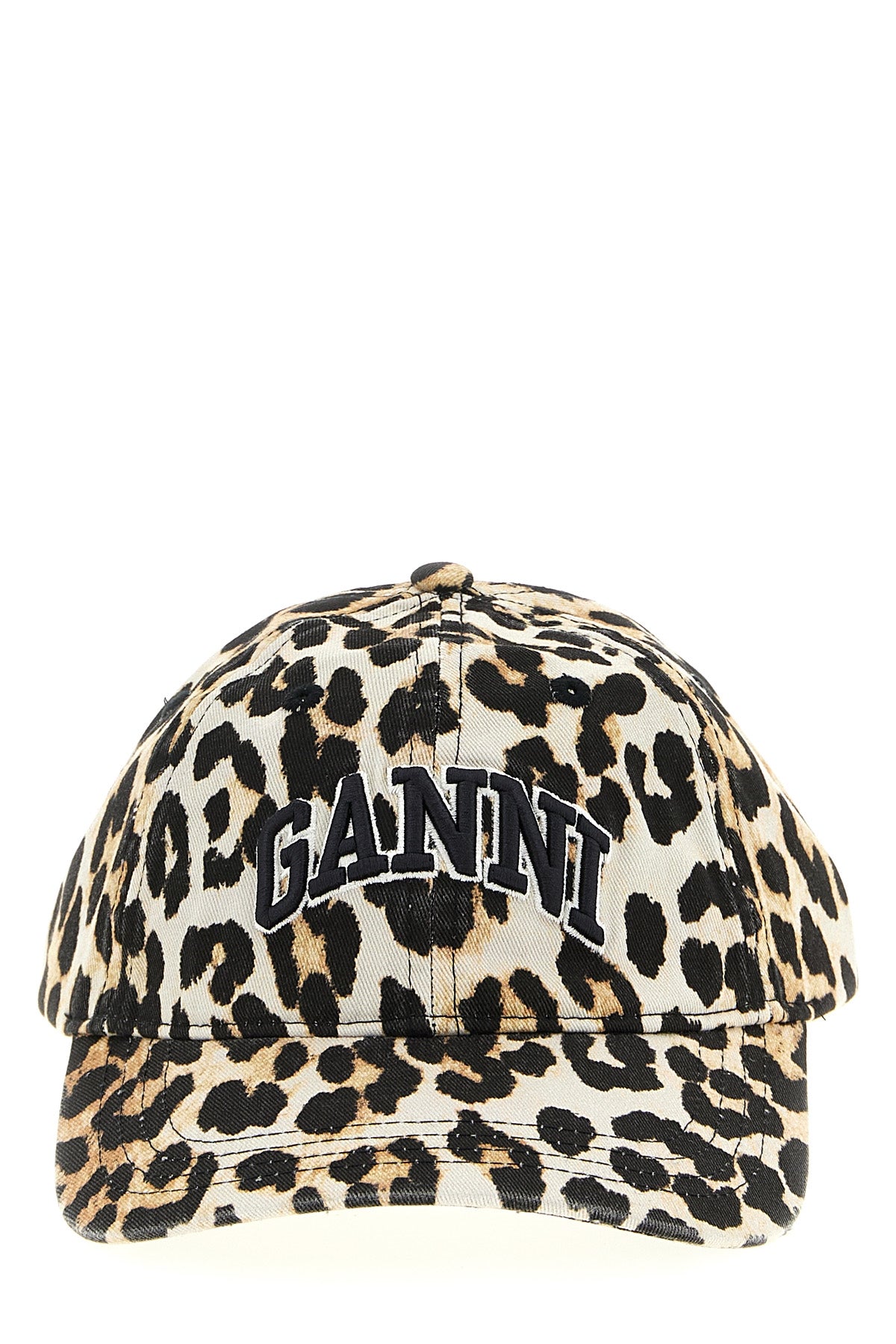 leopard-print cotton canvas cap