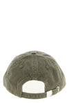 used-effect washed cotton canvas cap