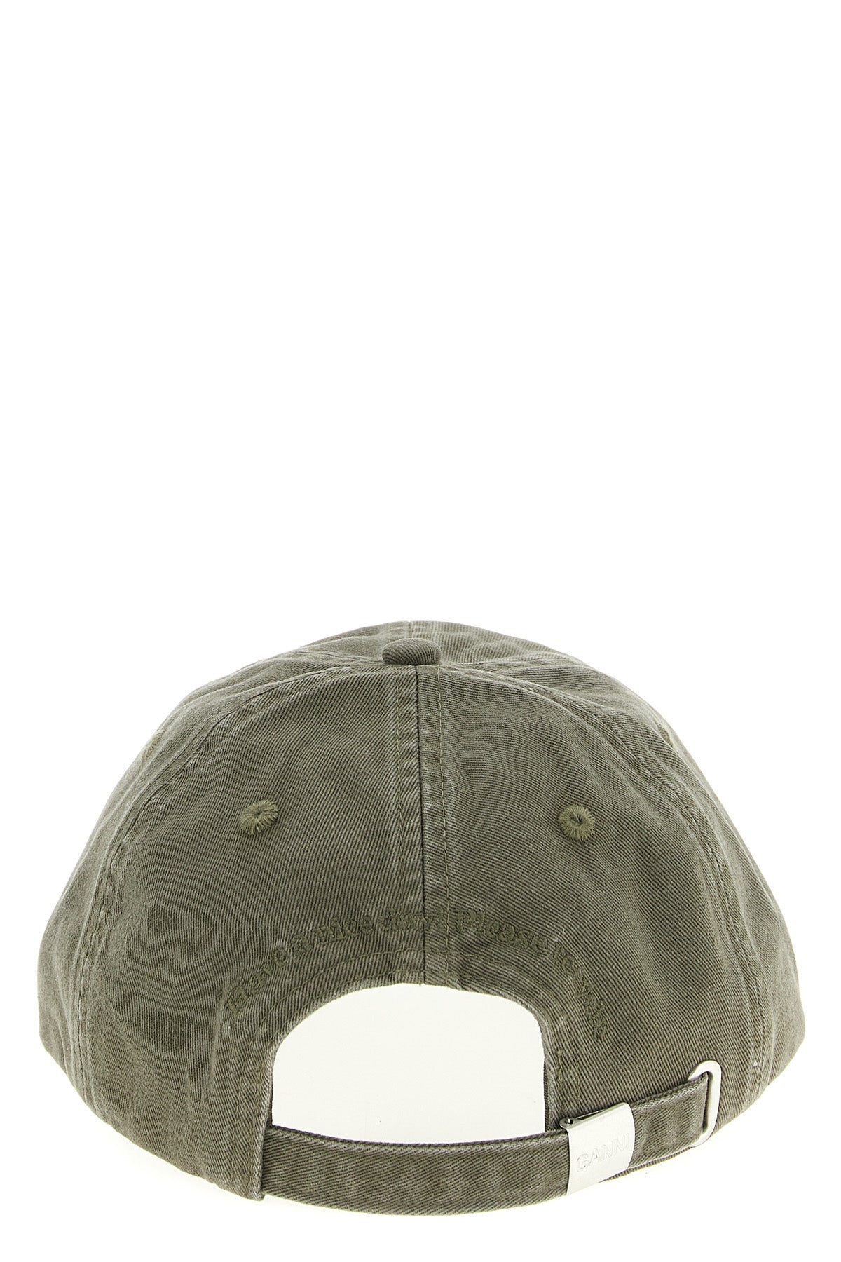 used-effect washed cotton canvas cap