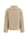 alpaca and wool blend zip cardigan