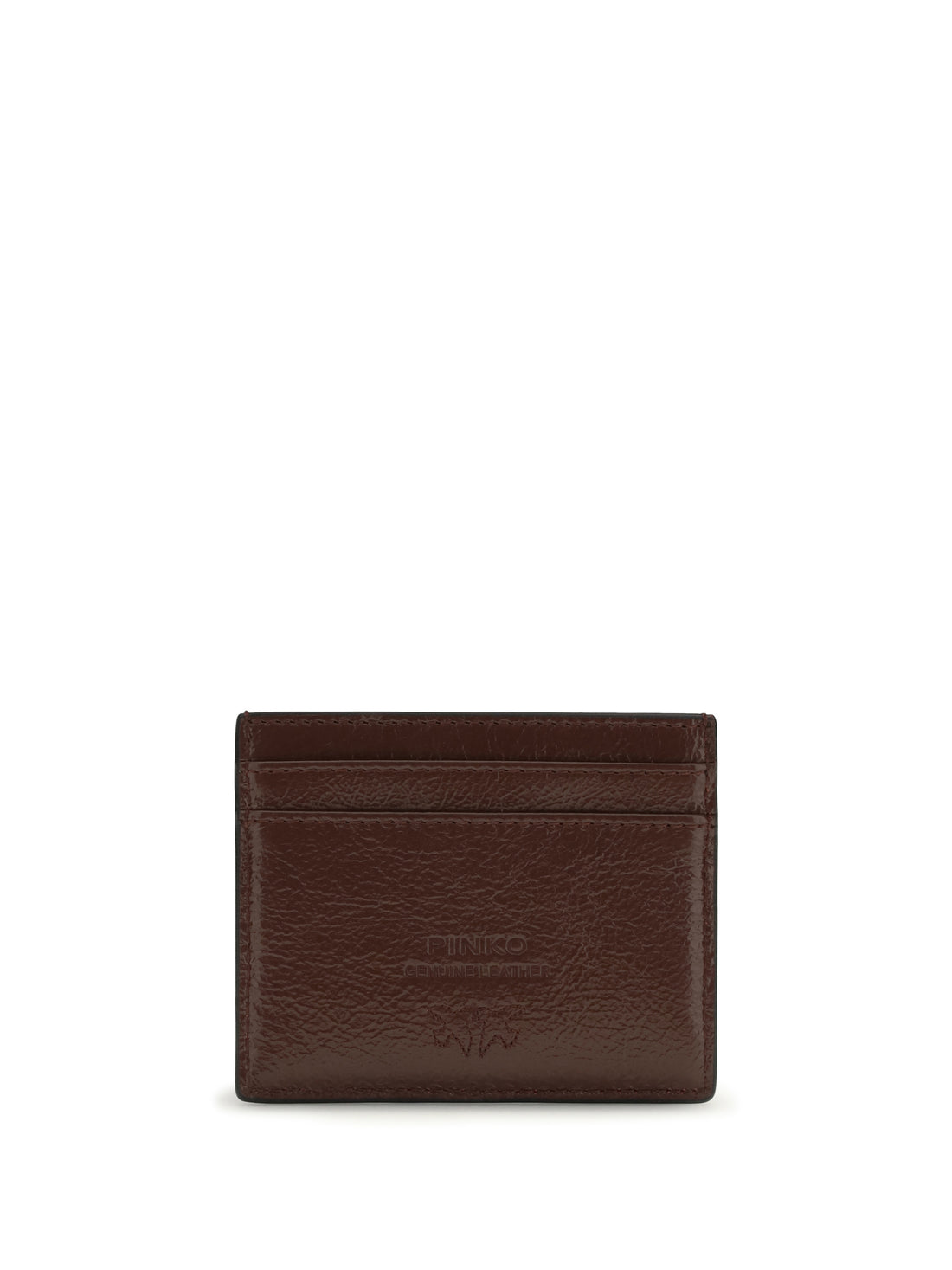 PINKO OS shiny leather card holder