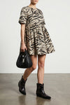 mini hobo handbag in textured faux leather