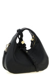 mini hobo handbag in textured faux leather