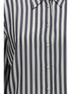 silk poplin striped shirt