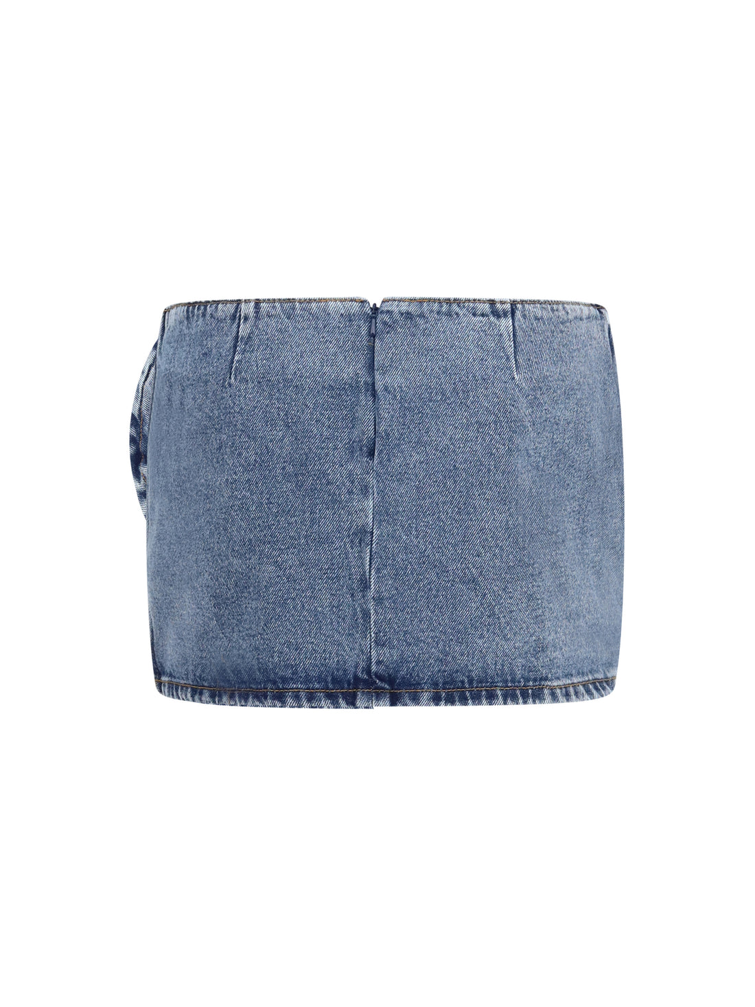 MAGDA BUTRYM 36 twisted floral denim mini skirt