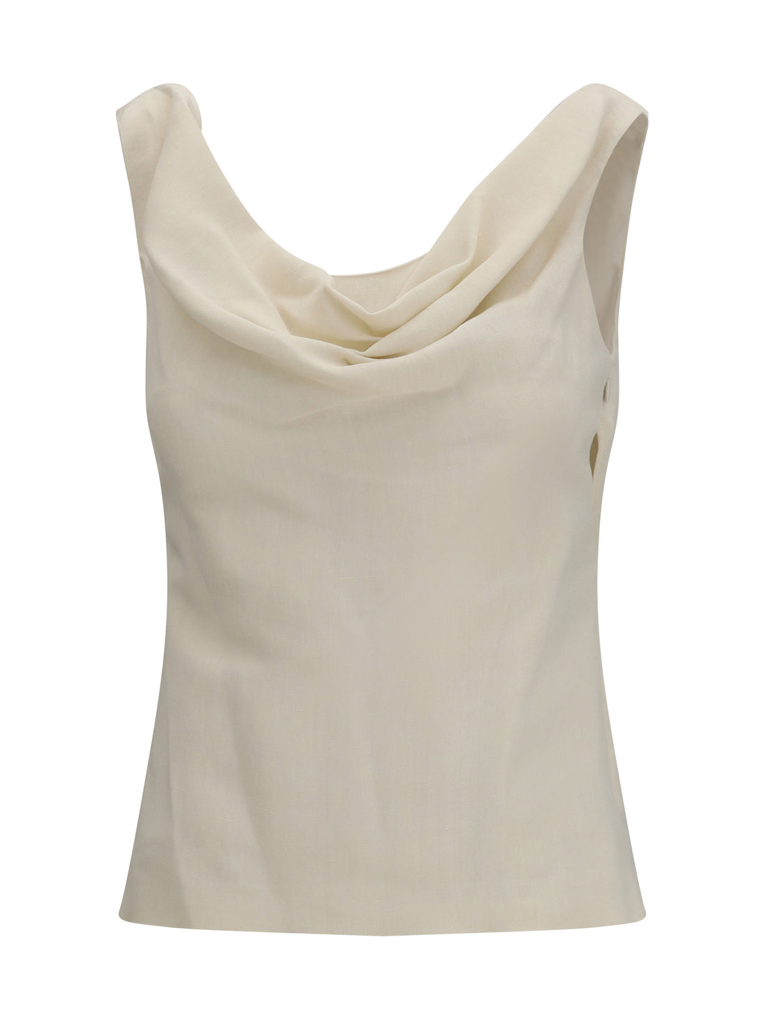 BRUNELLO CUCINELLI L viscose and linen twill top