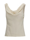 viscose and linen twill top