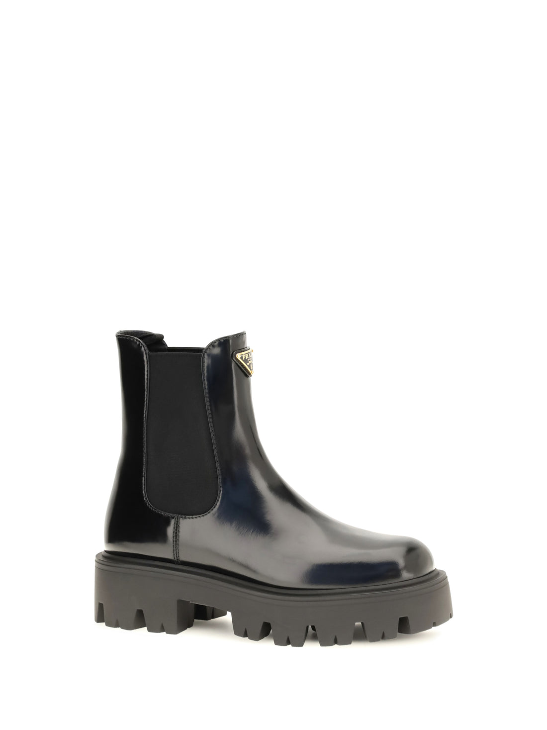 PRADA 36 brushed leather ankle boots