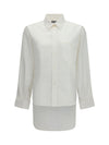 classic shirt in silk poplin and cotton organdy