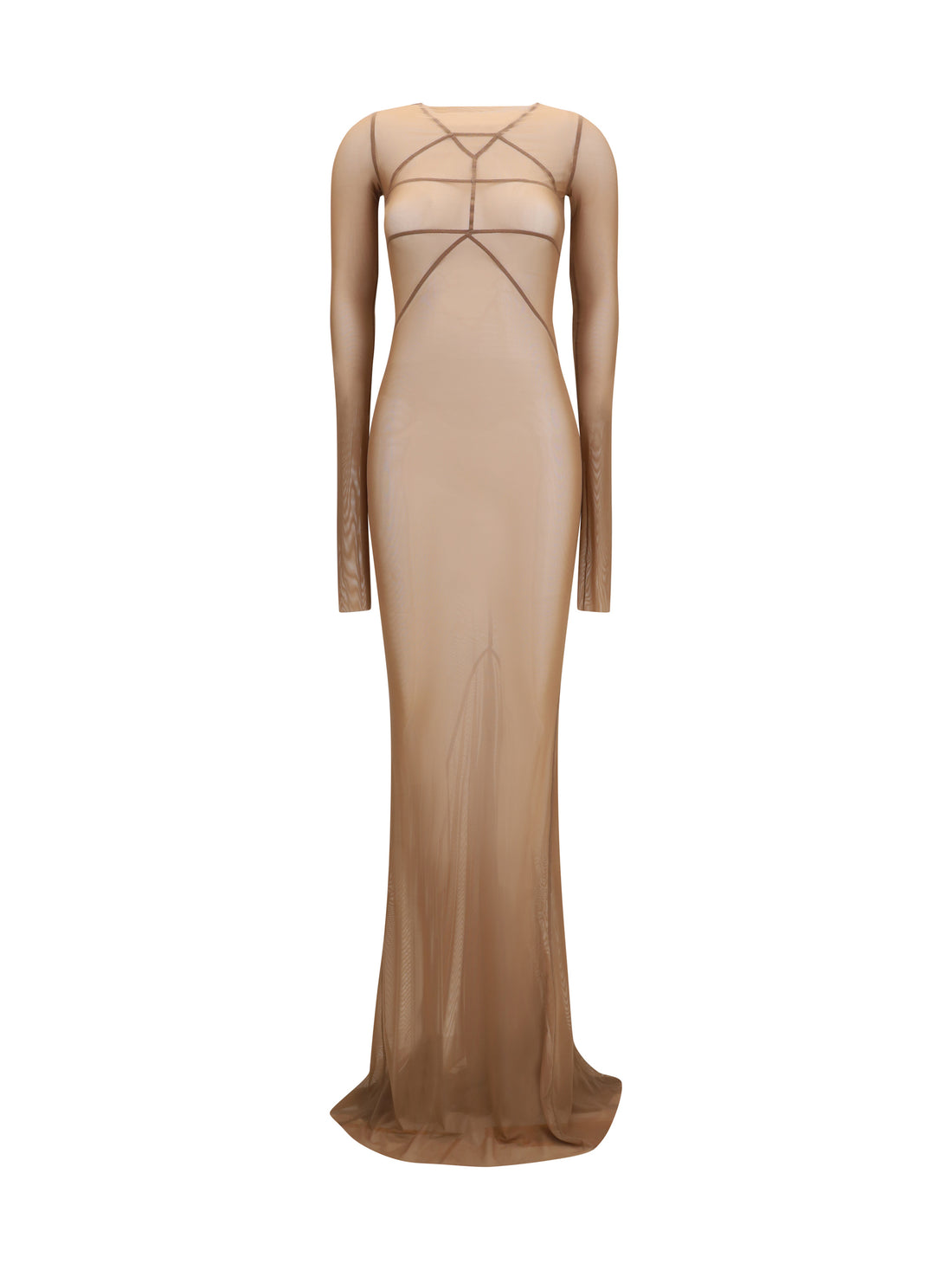 RICK OWENS 40 long transparent tulle dress
