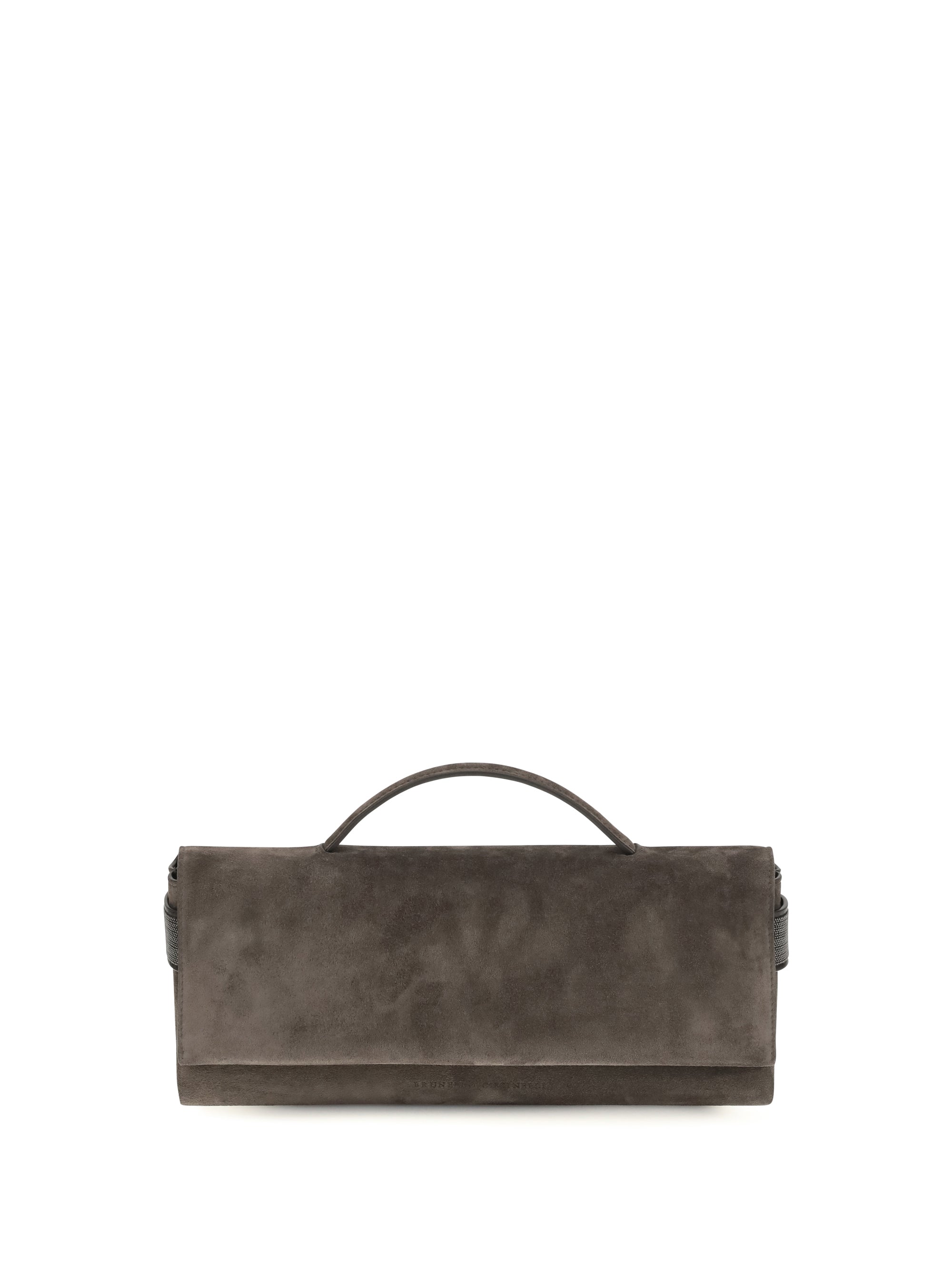 essence suede top-handle bag