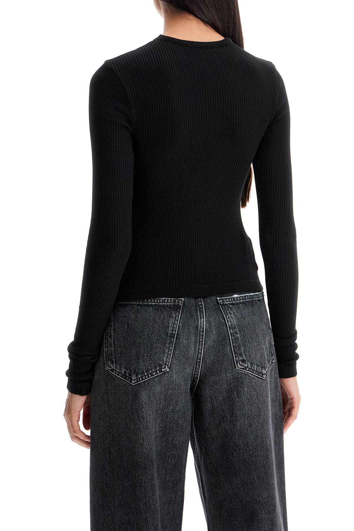 fitted long-sleeved top by