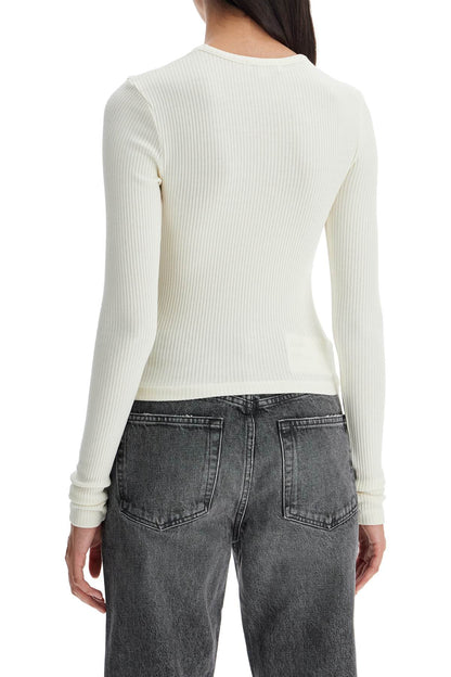 fitted long-sleeved top by