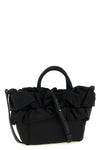 mini shopper ruffle handbag in technical fabric