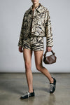 bou mini handbag in leather and leather-effect fabric