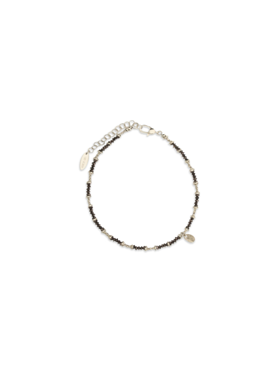 BRUNELLO CUCINELLI OS hematite and 925 sterling silver anklet