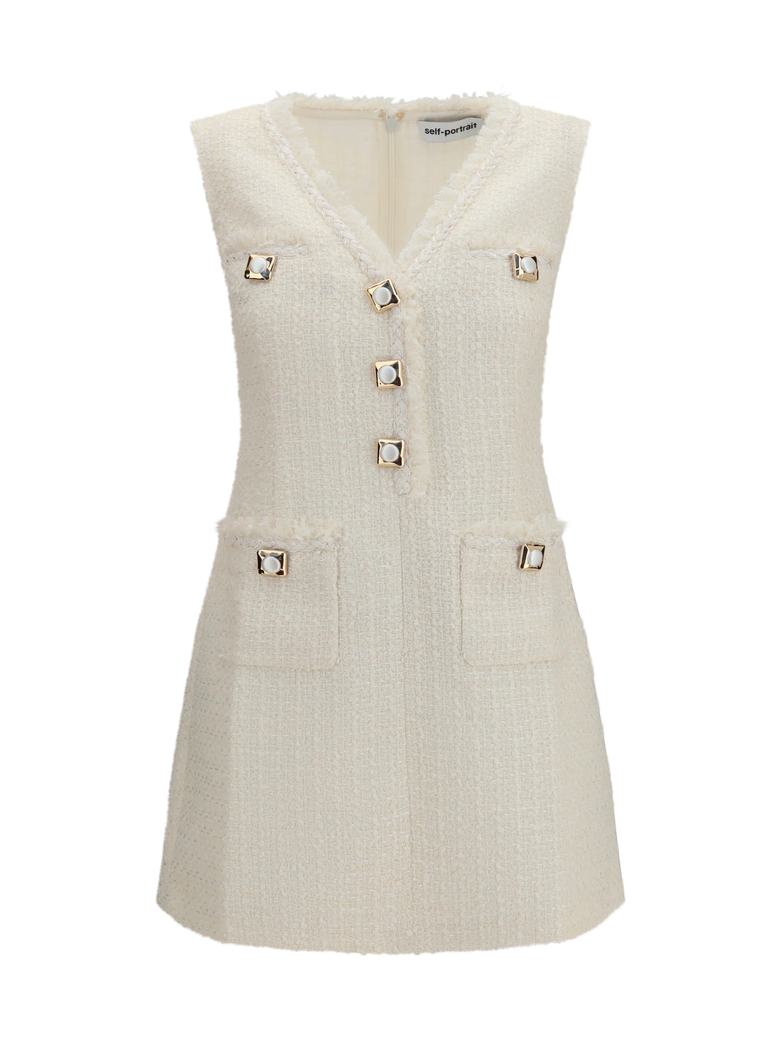 SELF-PORTRAIT 8 sleeveless bouclé mini dress 