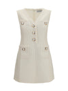 sleeveless bouclé mini dress