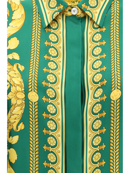 VERSACE 44 printed silk shirt 