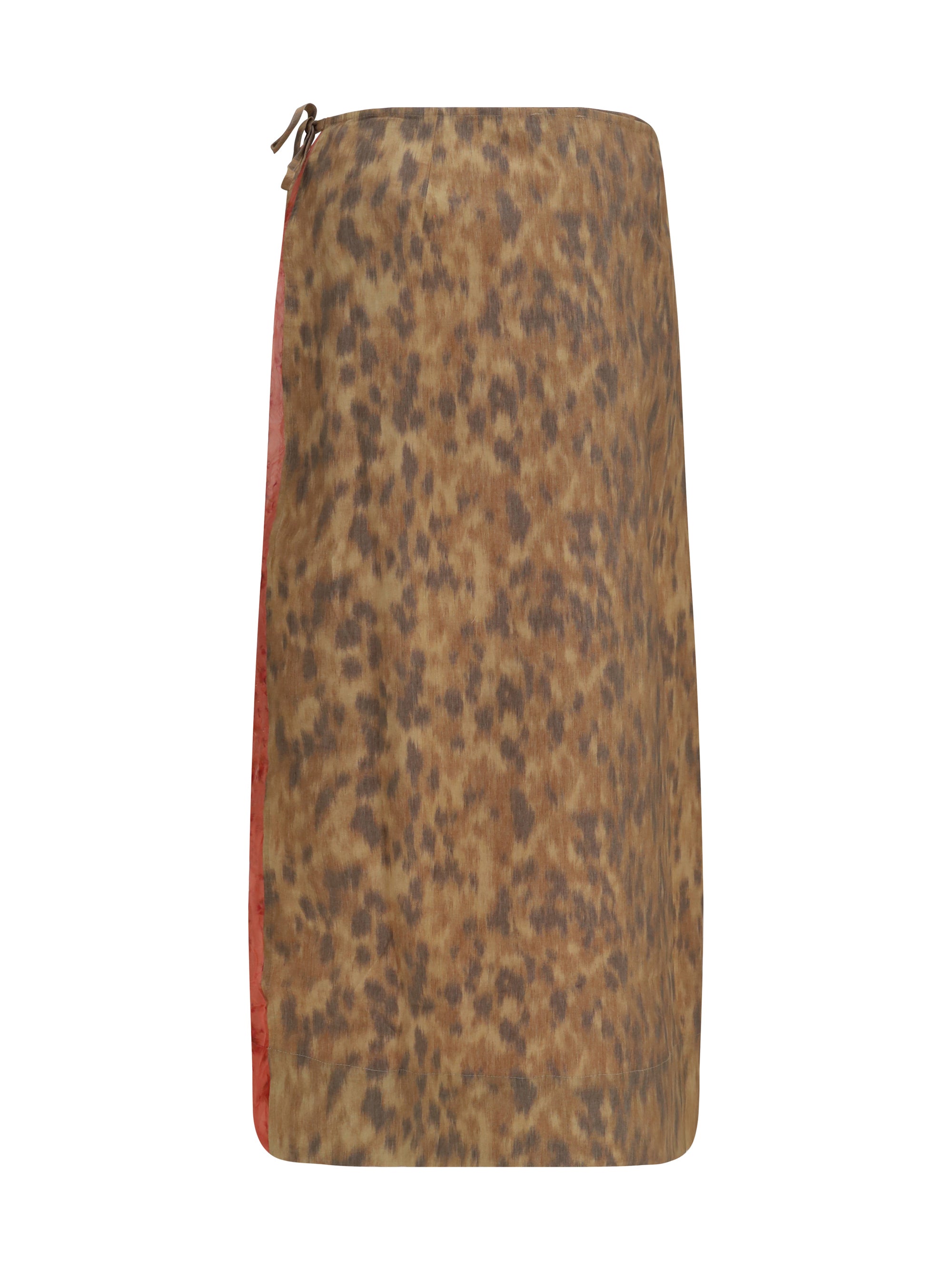 printed organza wrap skirt