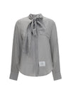 striped silk shirt with removable collar