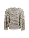 openwork sequin cardigan