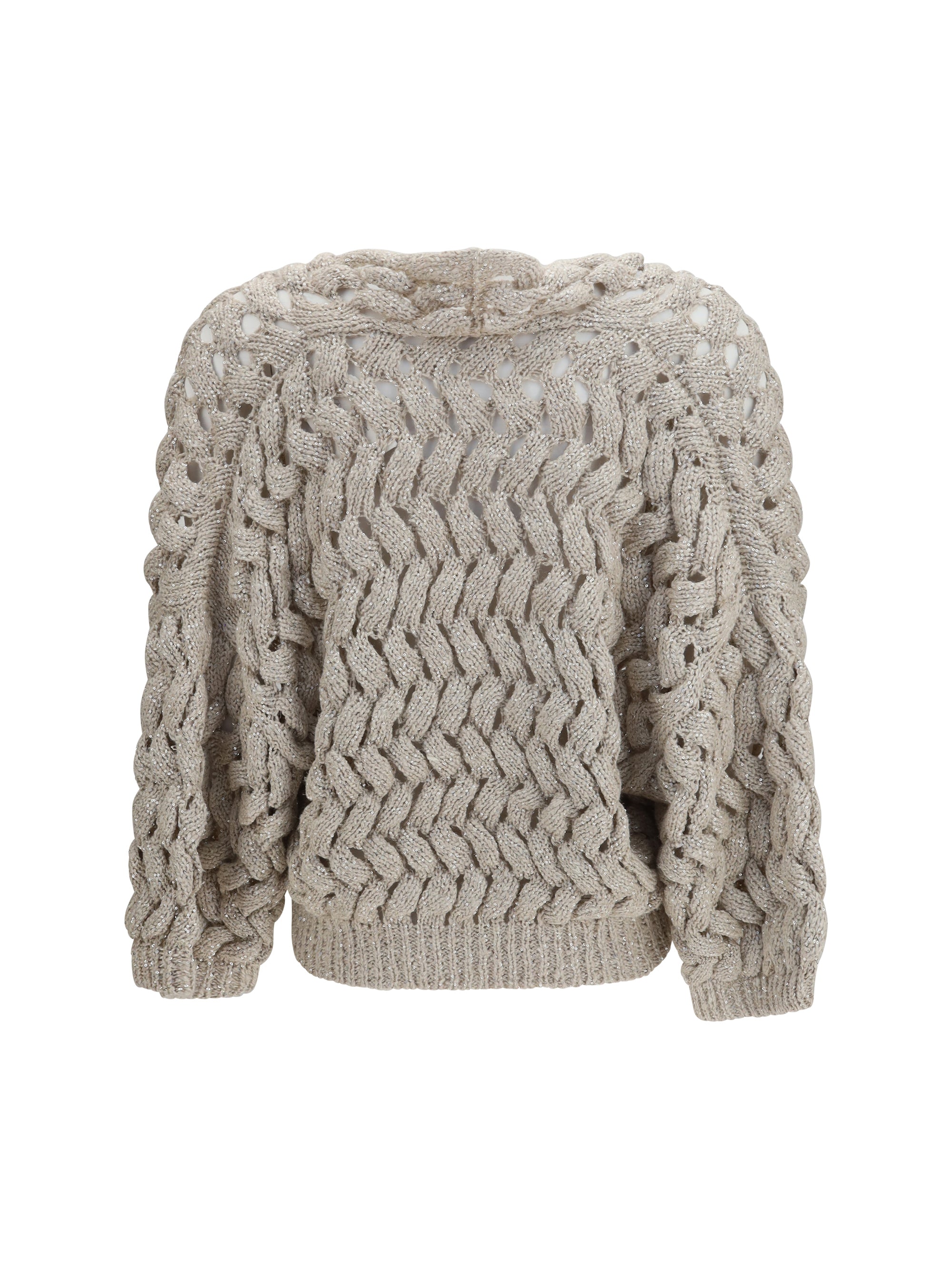 openwork sequin cardigan