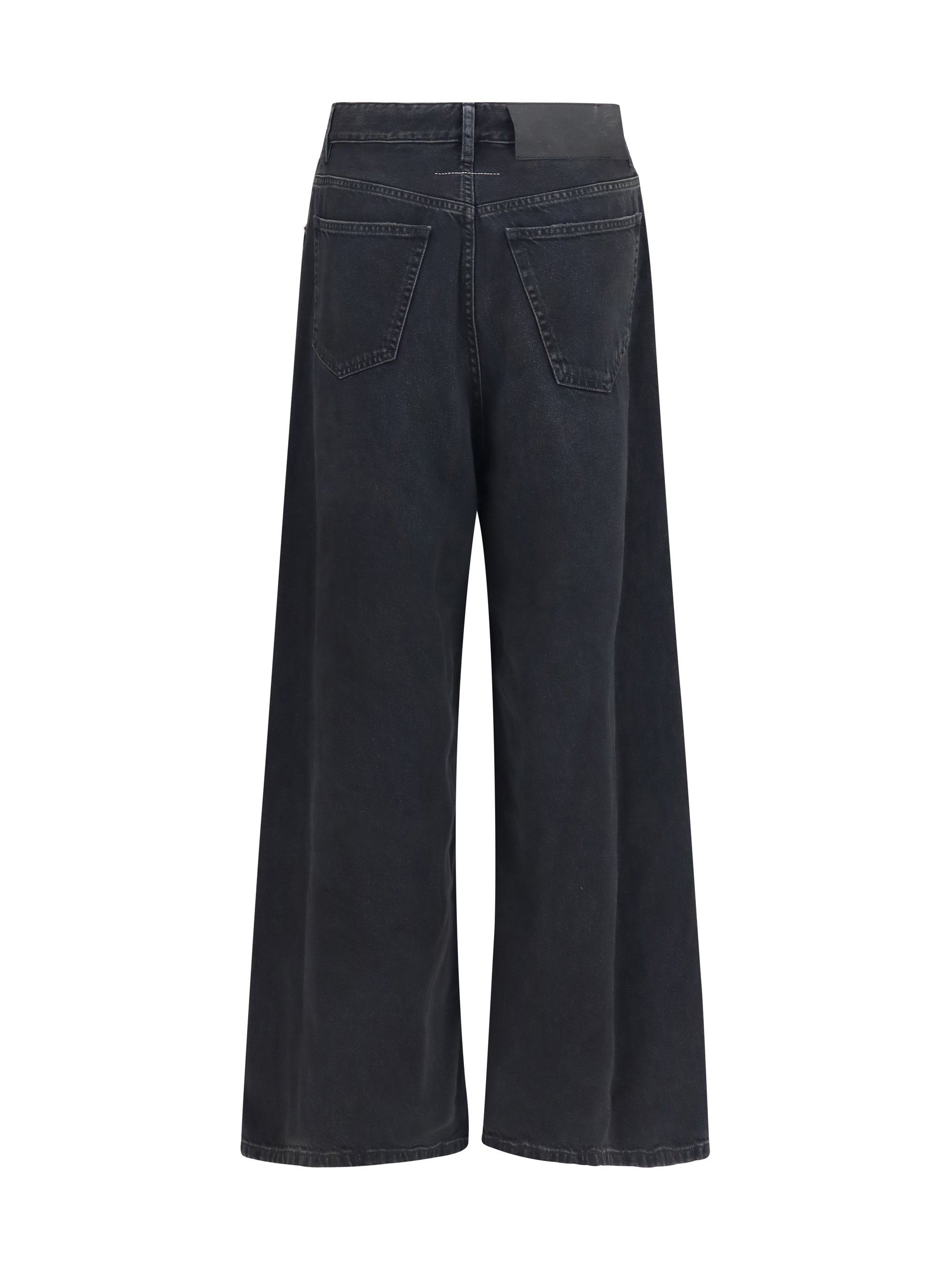 straight-leg stretch denim jeans