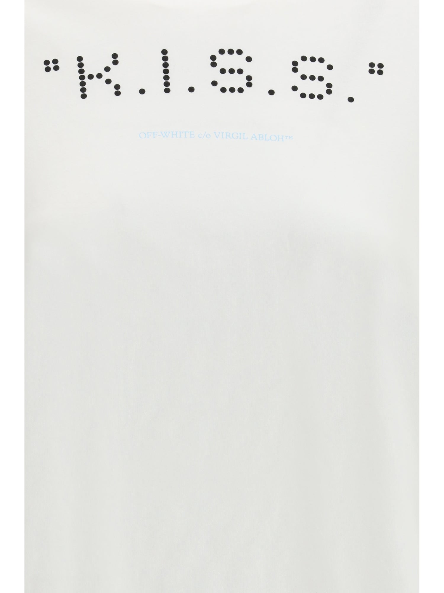 OFF-WHITE L kiss quote t-shirt 