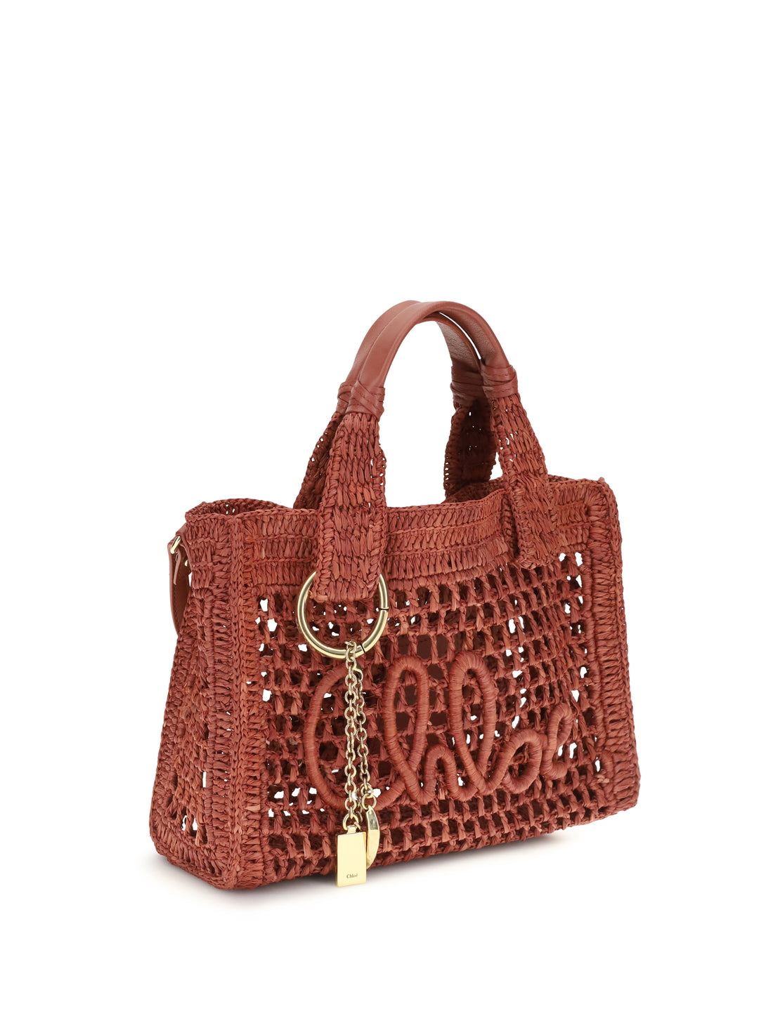 CHLOÉ OS small summer banana east-west tote bag