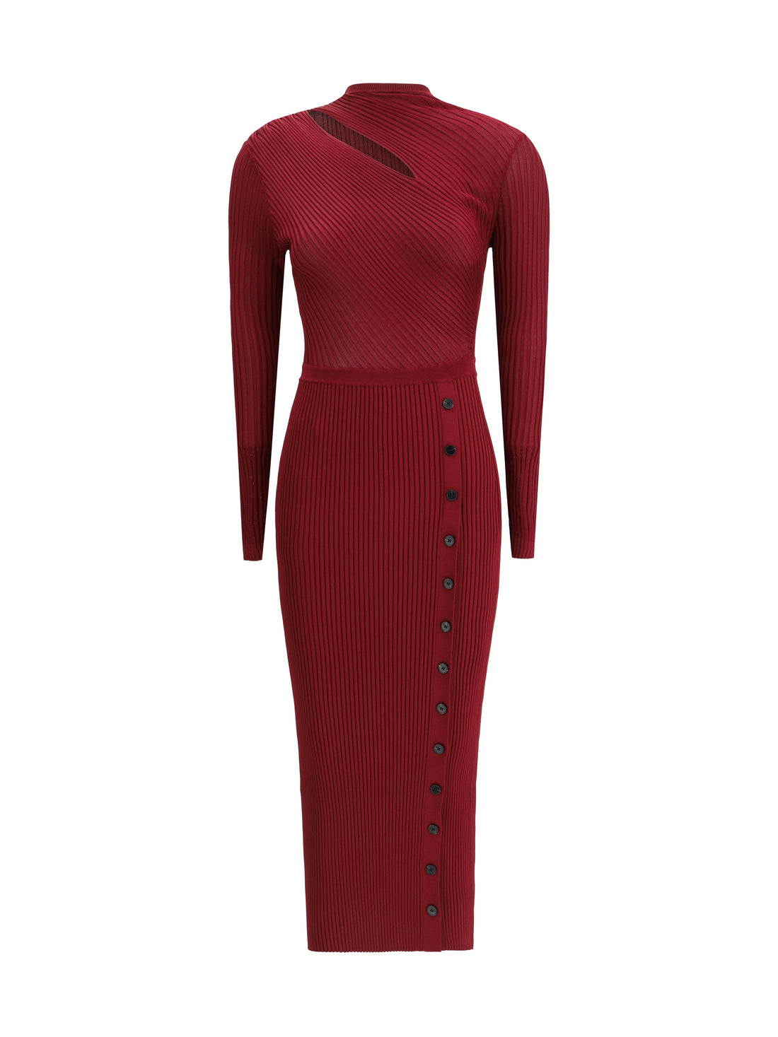 SELF-PORTRAIT M ribbed midi dress