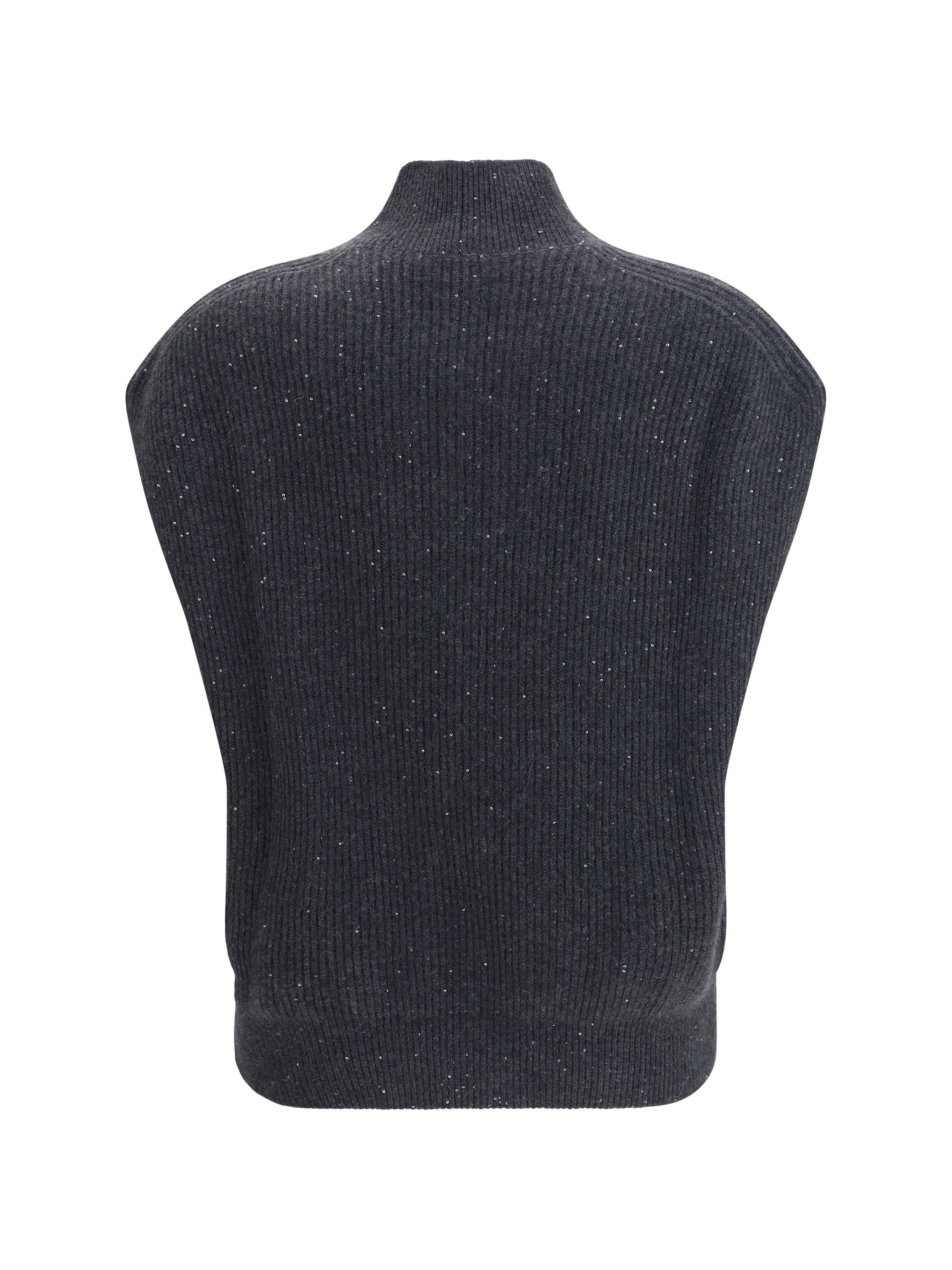 FABIANA FILIPPI 40 sleeveless wool sweater with sequins