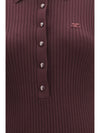 rib knit polo long dress