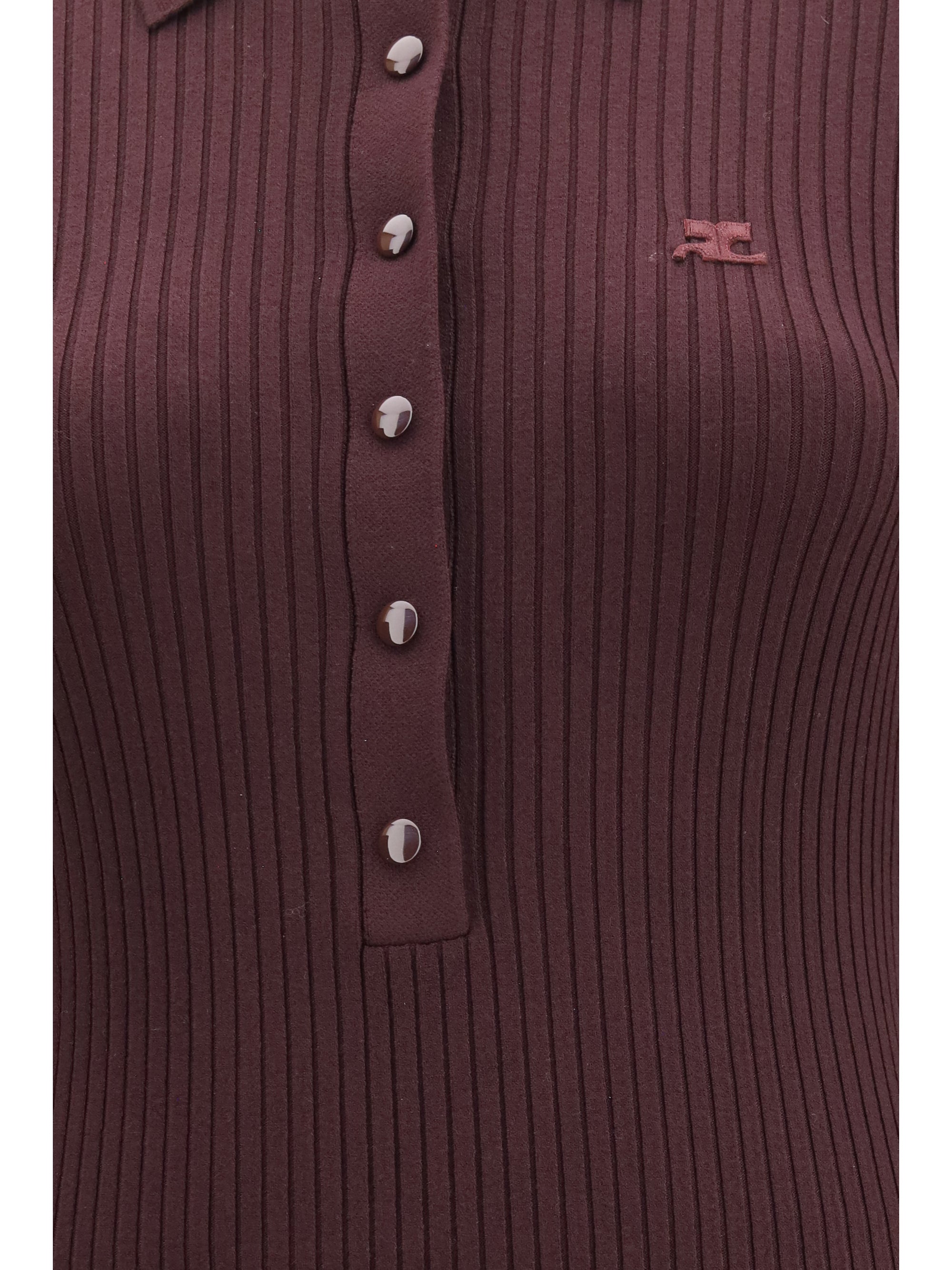 rib knit polo long dress