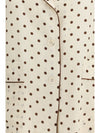 polka-dot silk shirt