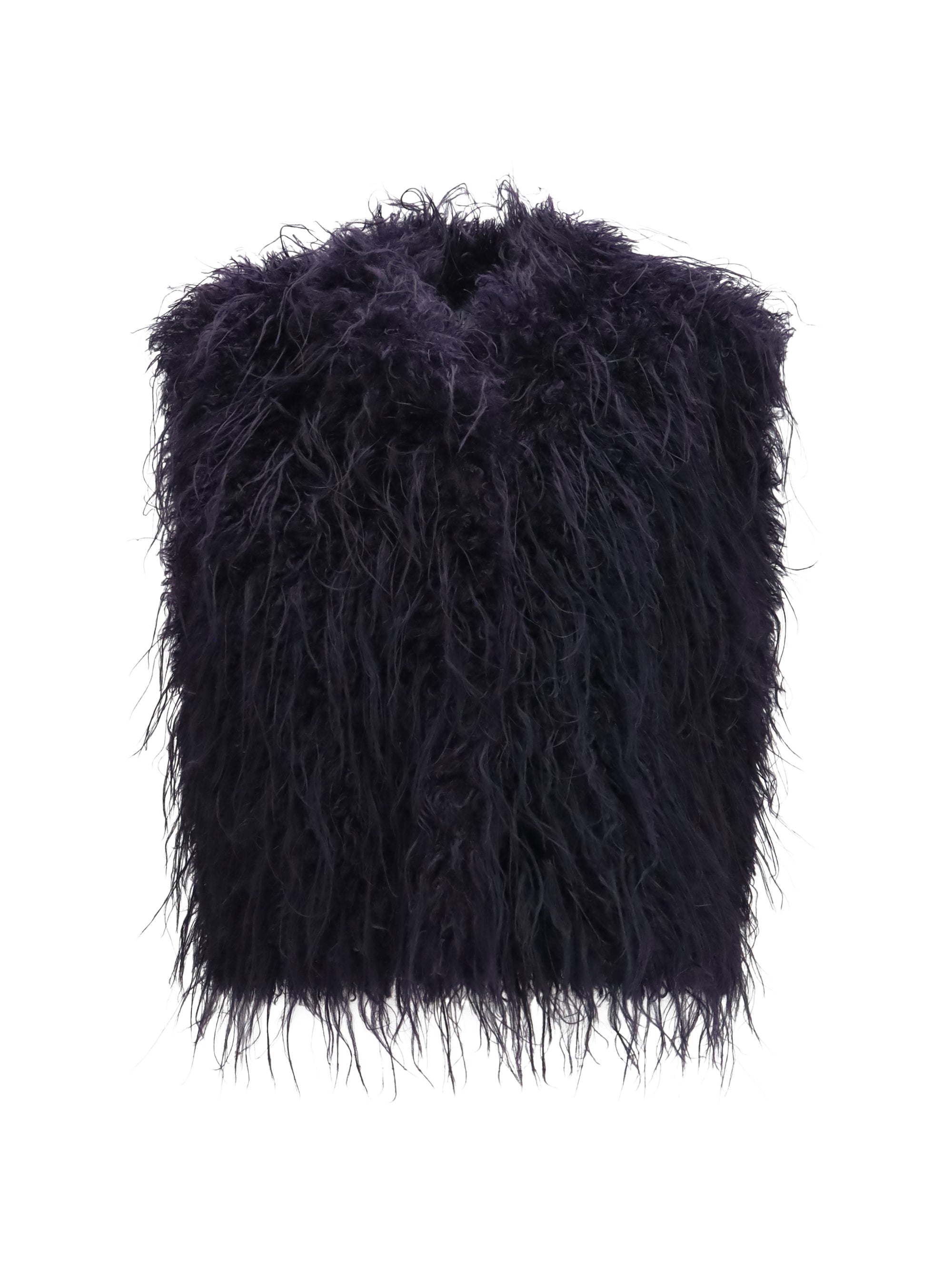 eco mongolia faux fur vest