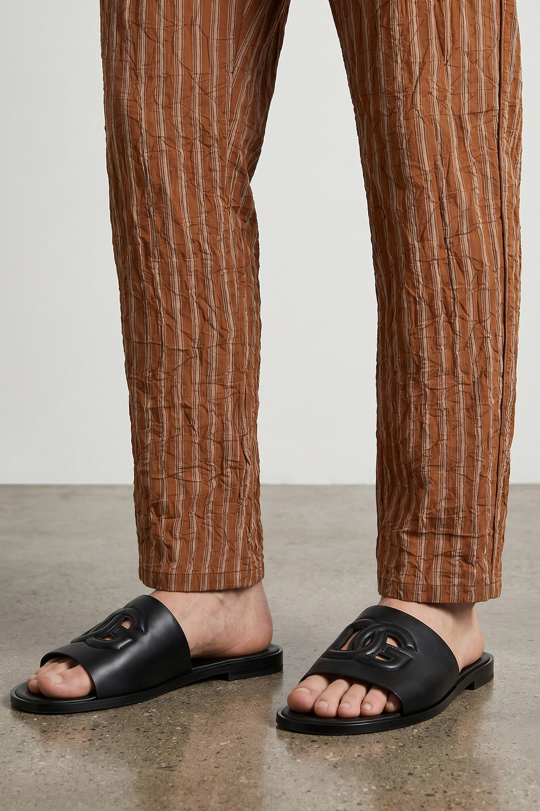 DOLCE &amp; GABBANA 41 dg light calf leather sandals