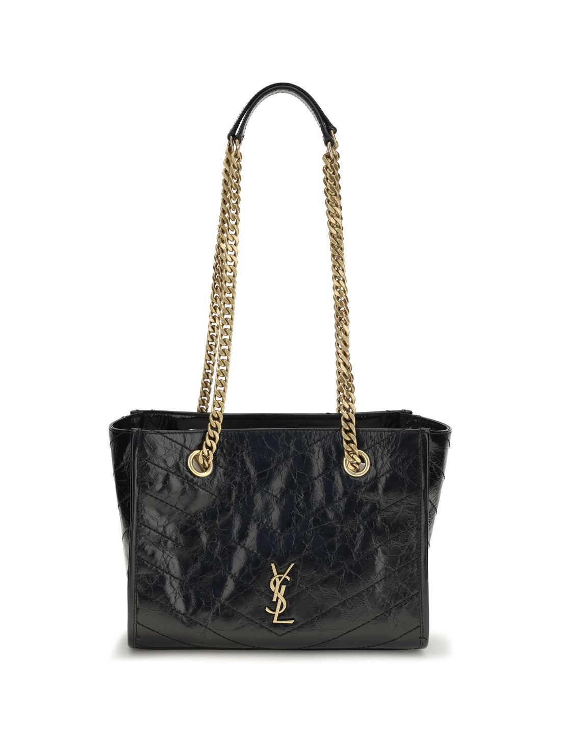 SAINT LAURENT OS small niki leather tote bag