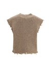 animal-print cashmere vest
