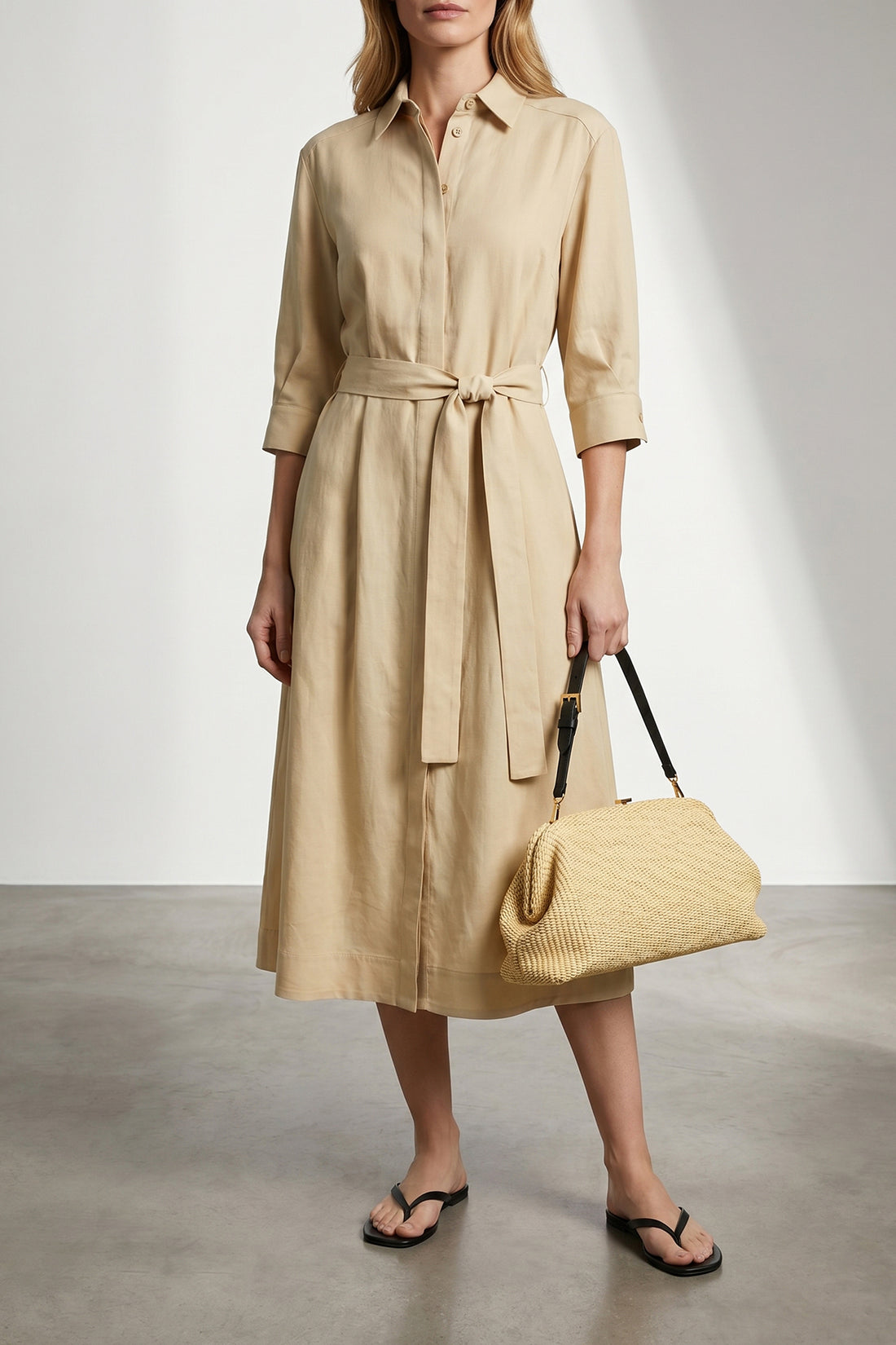 ALBERTA FERRETTI OS maxi woven raffia pouch