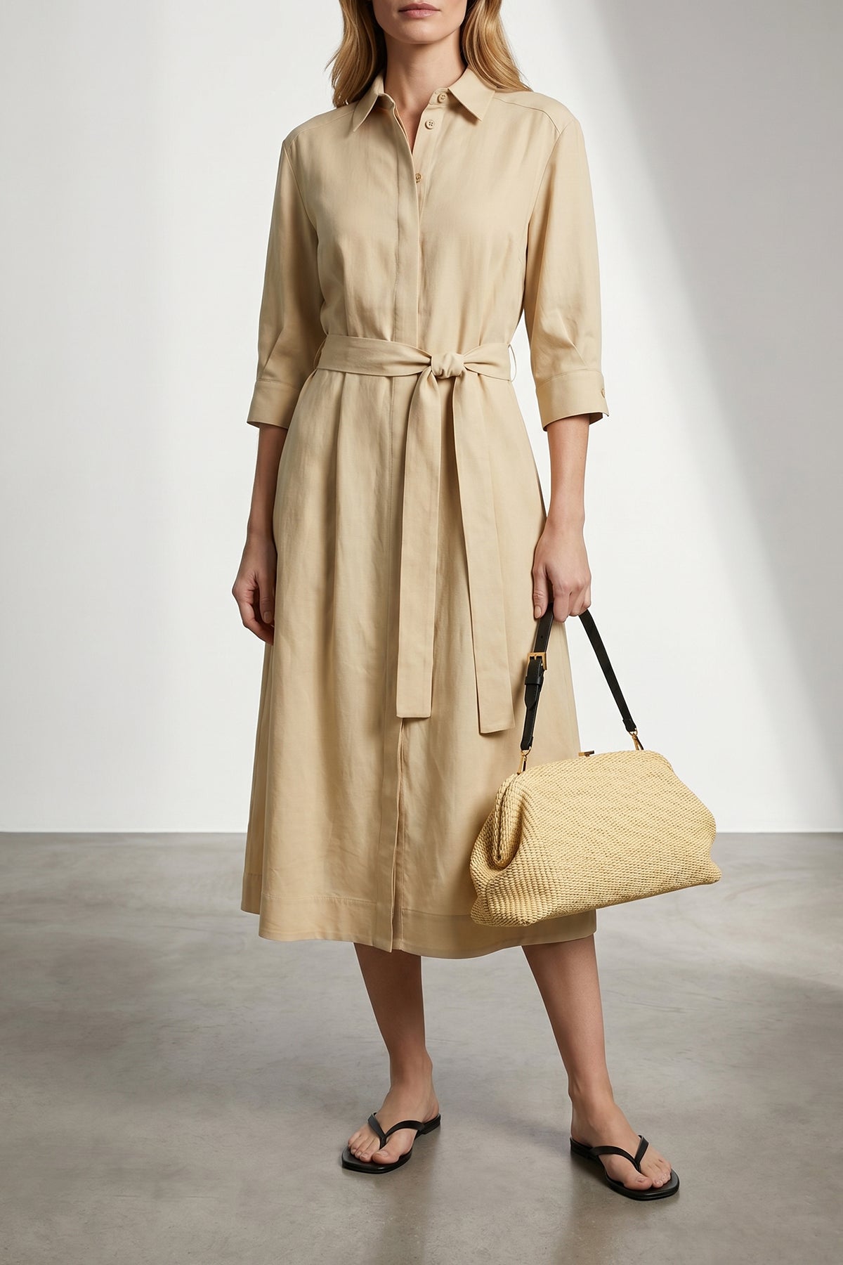 maxi woven raffia pouch