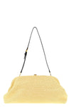 maxi woven raffia pouch