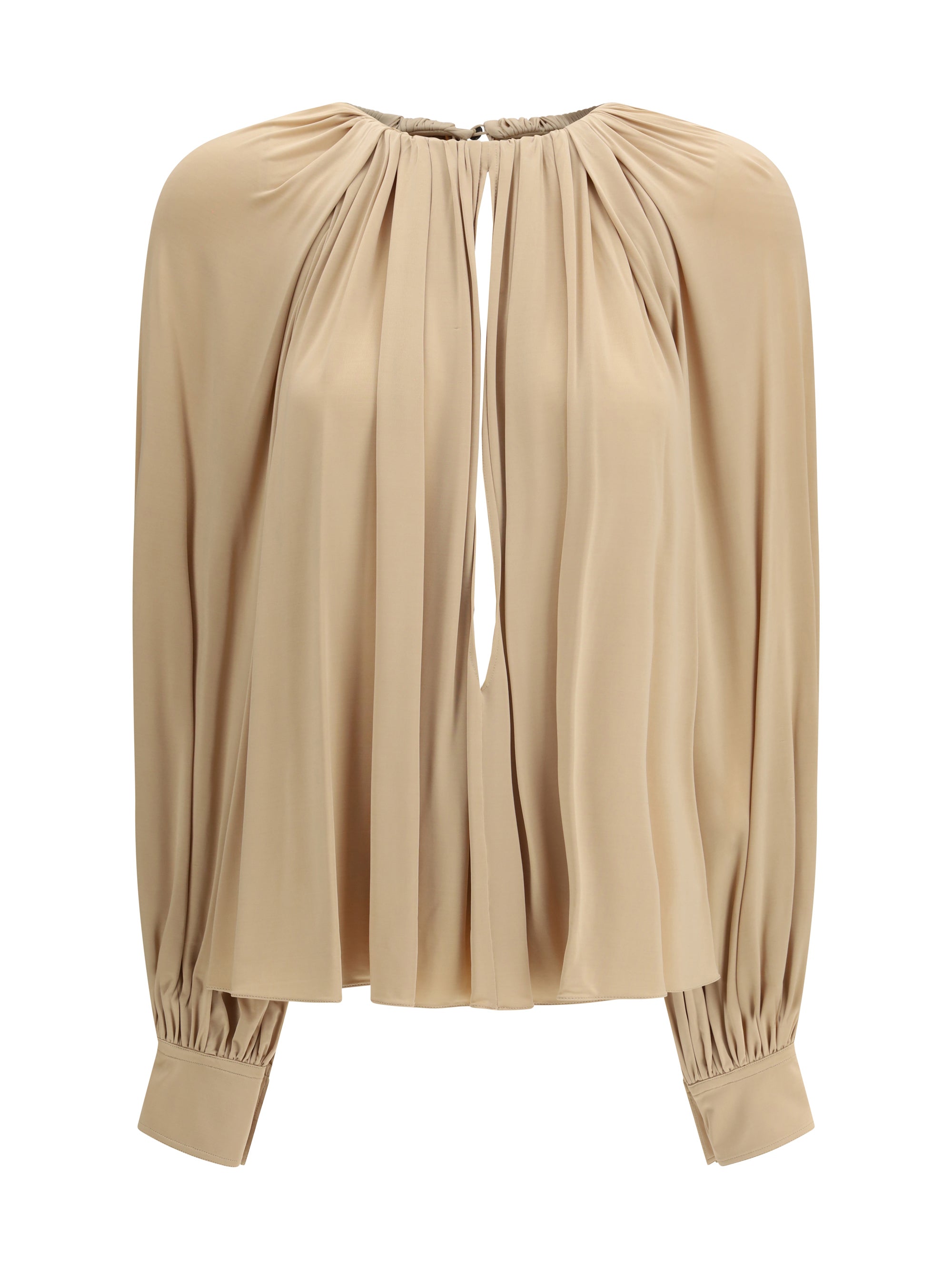 open-back blouse